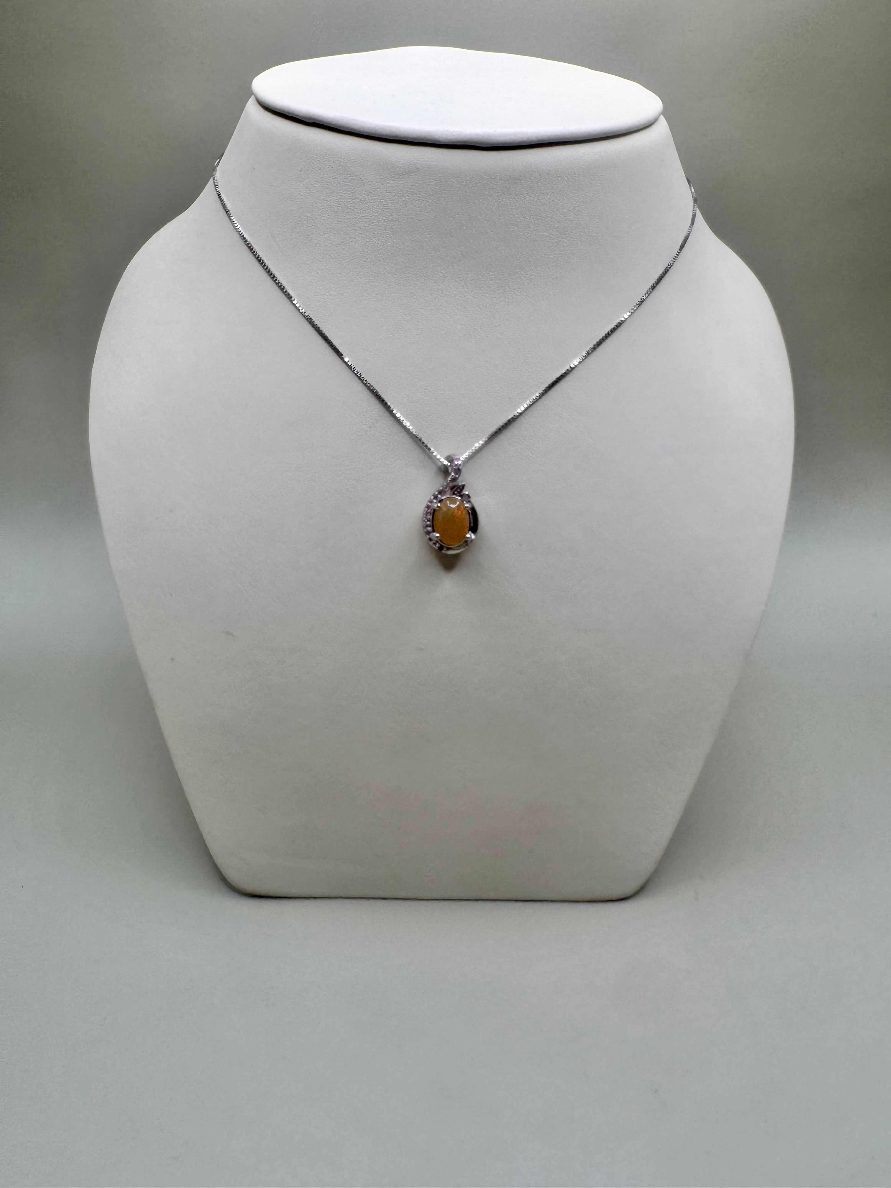 FIRE OPAL AND PINK SAPPHIRE SET