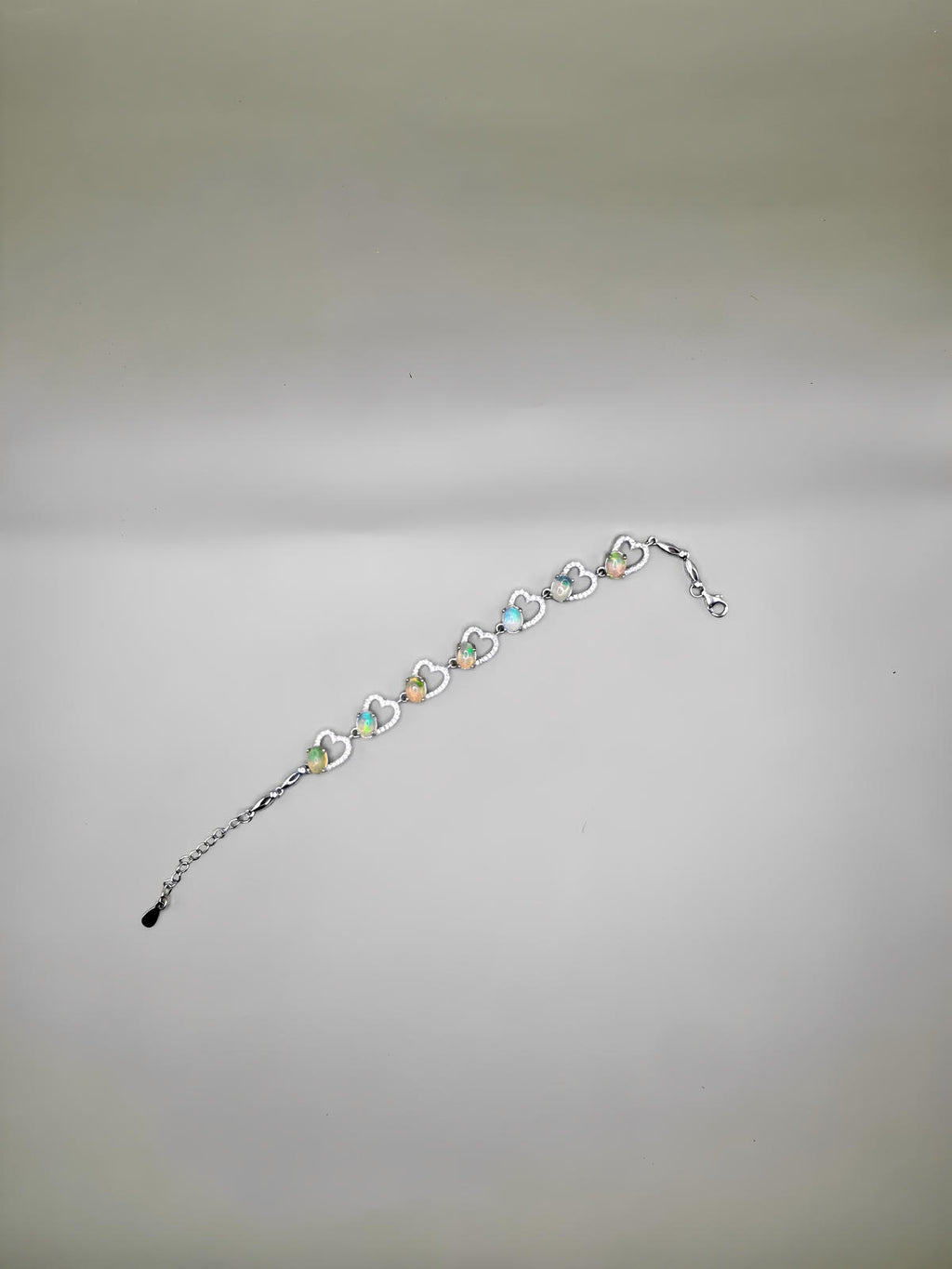 FIRE OPAL AND CLEAR QUARTZ BRACELET