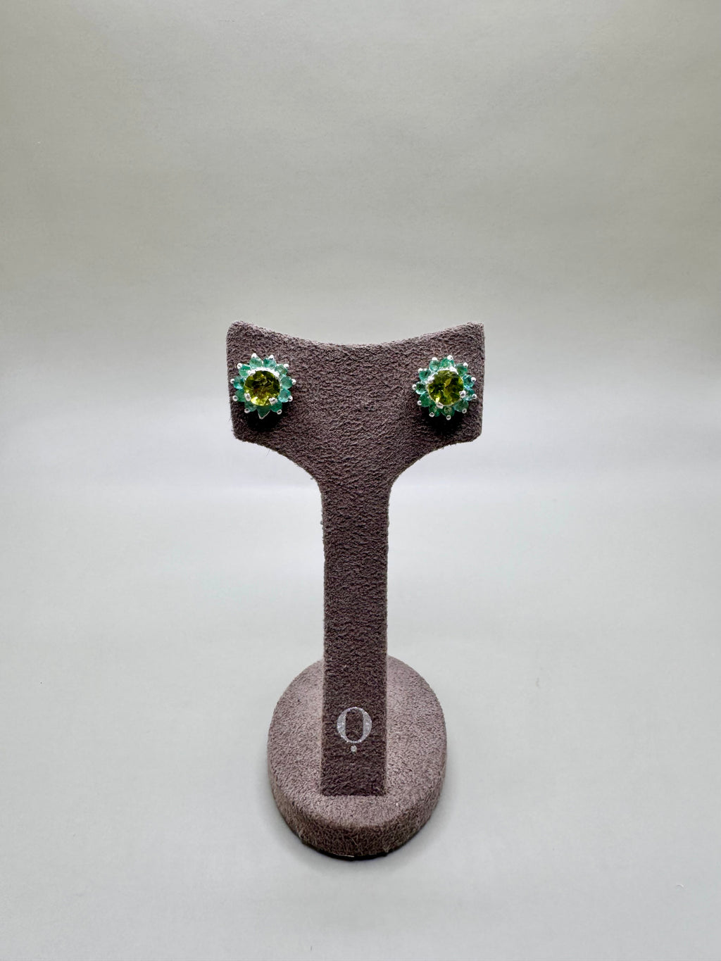 PERIDOT AND EMERALD EARRINGS