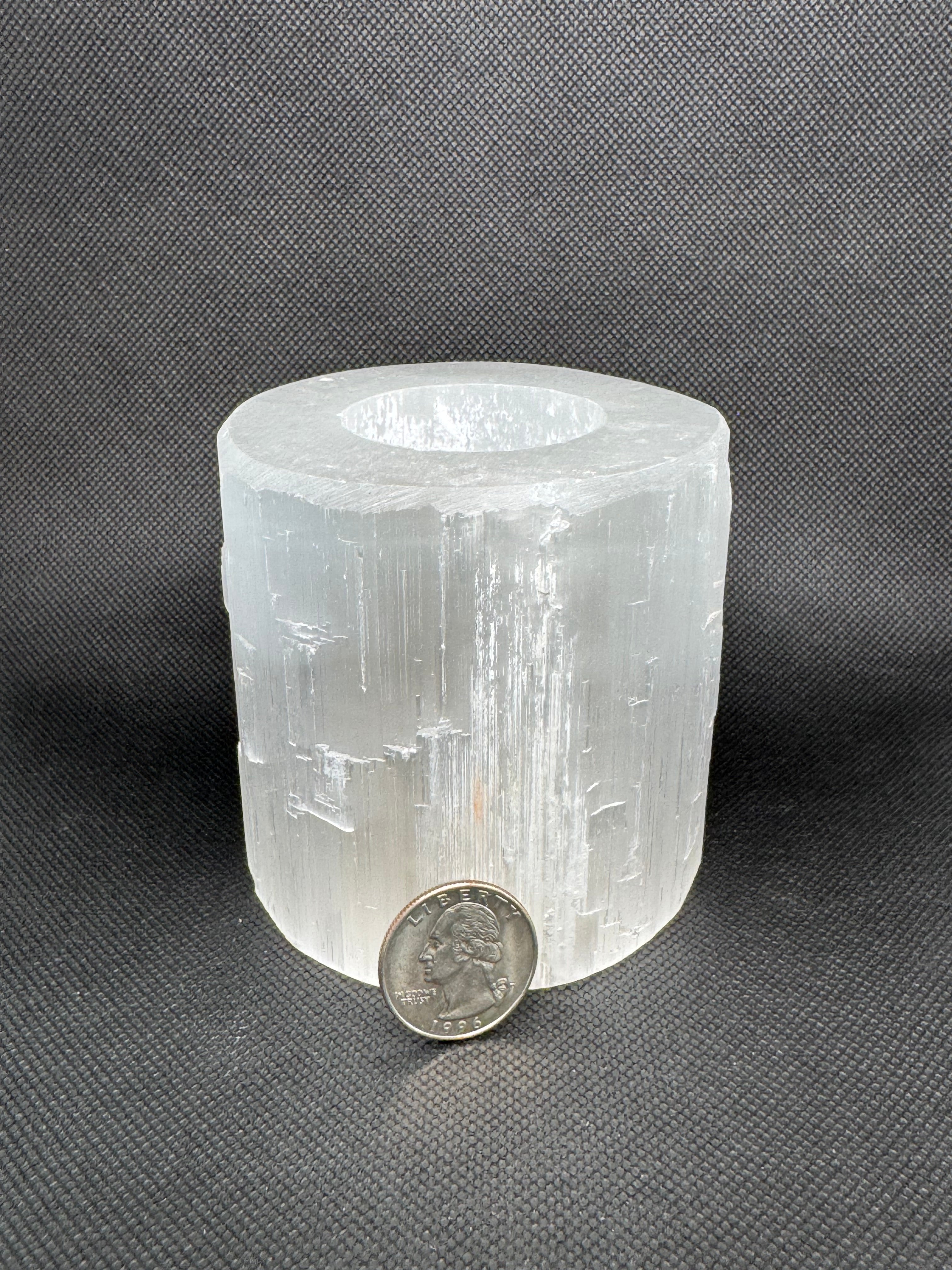 Selenite Candle Holder