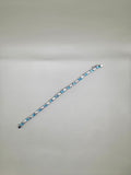 BLUE TOPAZ AND CLEAR QUARTZ BRACELET