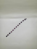 GARNET AND CLEAR QUARTZ BRACELET