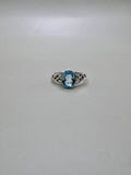 BLUE TOPAZ OVAL RING