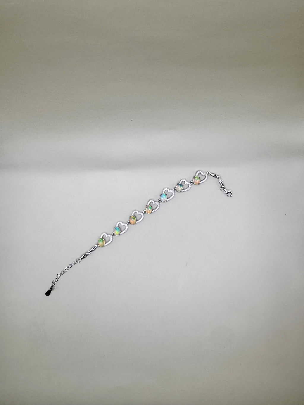 FIRE OPAL AND CLEAR QUARTZ BRACELET