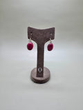 RHODOCHROSITE SILVER EARRINGS