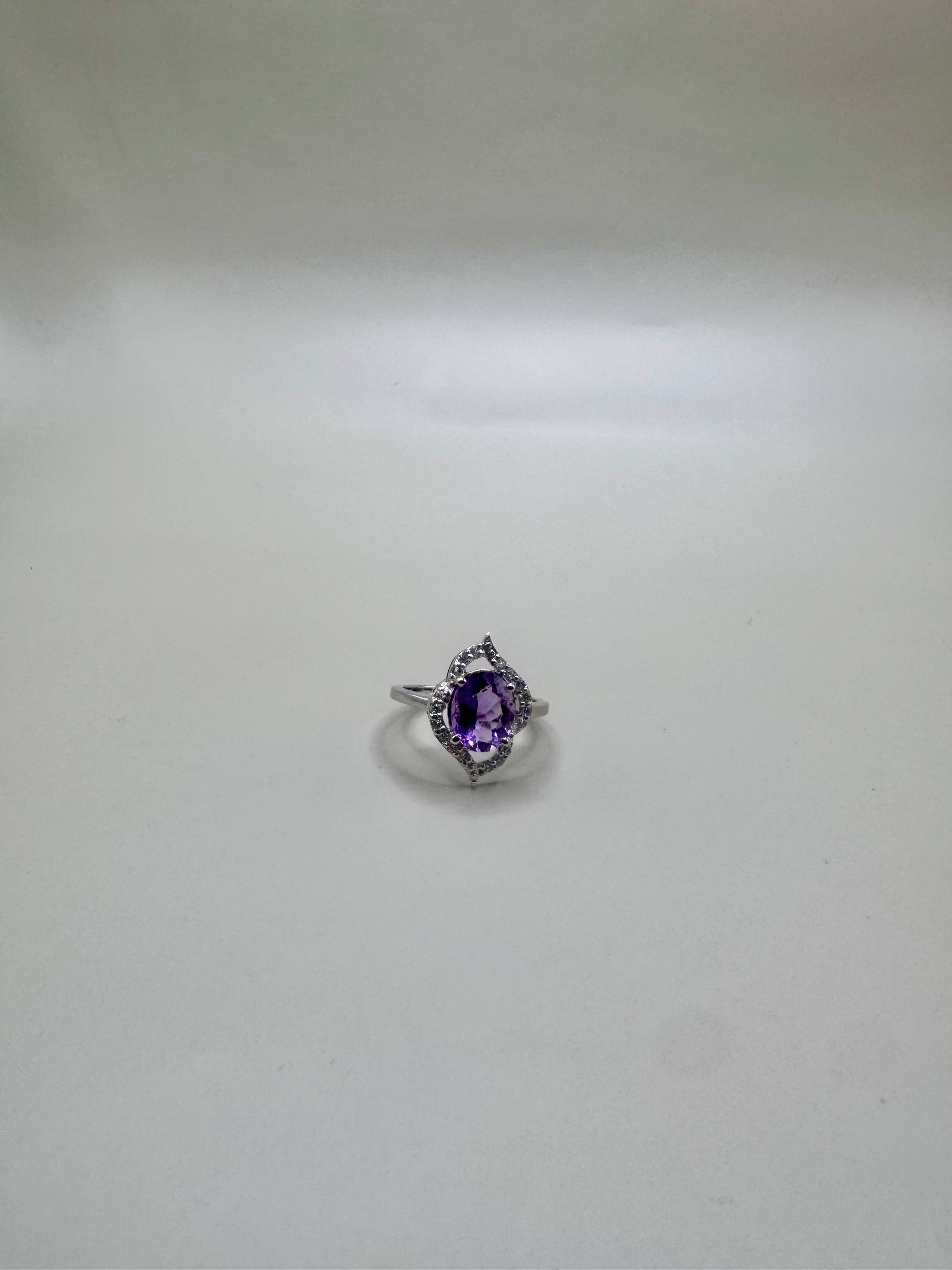 AMETHYST AND CLEAR QUARTZ SET