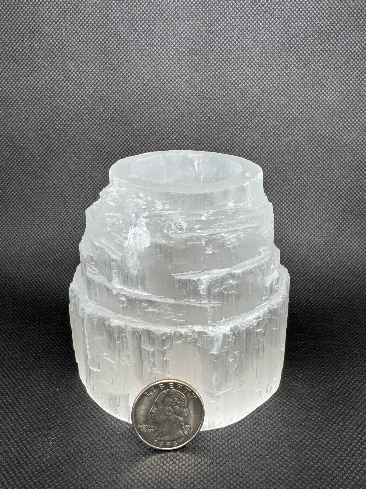 Selenite Candle Holder