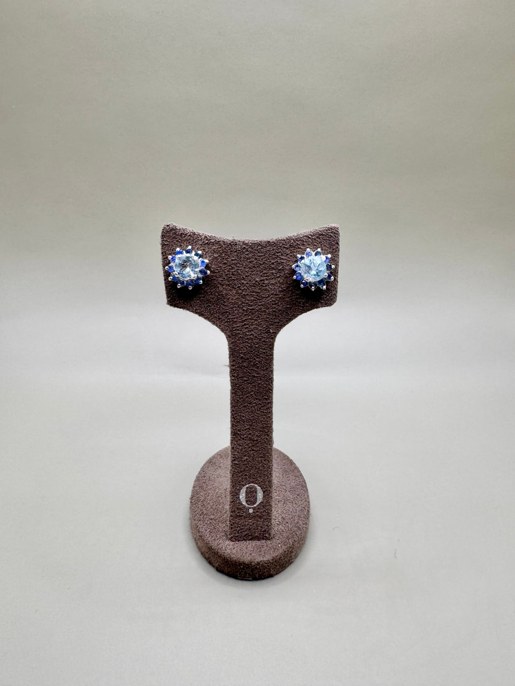 BLUE TOPAZ AND SAPPHIRE EARRINGS