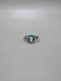 BLUE TOPAZ OVAL RING